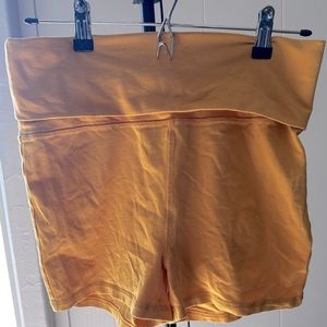 Mustard yellow work out shorts